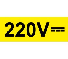 Samostatná značka - Stejnosměrné napětí 220V