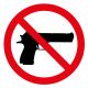 Samostatná značka symbolu - Zákaz vstupu se zbraní