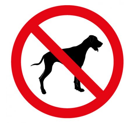 Samostatná značka symbolu - Zákaz vstupu se psem