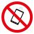 Samostatná značka symbolu - Zákaz používání mobilního telefonu