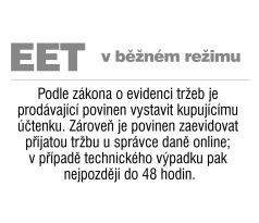 EET - označení provozovny - běžný režim