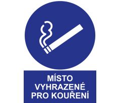 Samostatná značka - Místo vyhrazené pro kouření