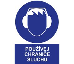 Samostatná značka - Používej chrániče sluchu