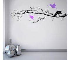 Samolepka na zeď - Branch and Birds
