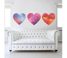 Samolepka na zeď - Color Hearts