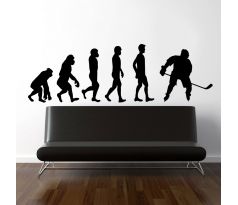 Samolepka na zeď - Hokejová evoluce