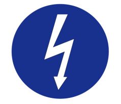 Samostatná značka symbolu - Elektrické nebezpečí