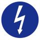 Samostatná značka symbolu - Elektrické nebezpečí