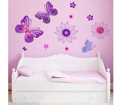 Samolepka na zeď - Kouzelní motýlci