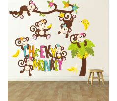 Samolepka na zeď - Cheeky monkey