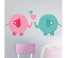 Samolepka na zeď - Love Elephant