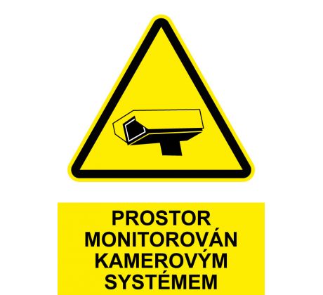 Samostatná značka - Prostor monitorován kamerovým systémem