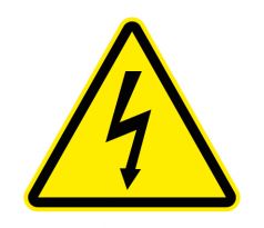 Samostatná značka symbolu - Nebezpečí úrazu elektrickým proudem