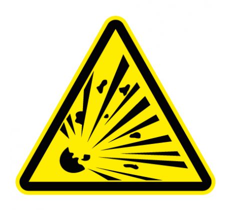 Samostatná značka symbolu - Nebezpečí výbuchu