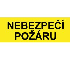 Samostatná textová značka - Nebezpečí požáru