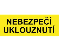 Samostatná textová značka - Nebezpečí uklouznutí