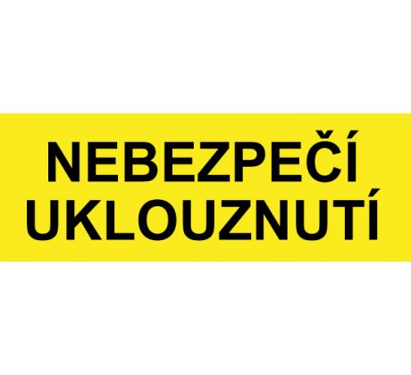 Samostatná textová značka - Nebezpečí uklouznutí