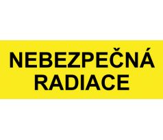 Samostatná textová značka - Nebezpečná radiace