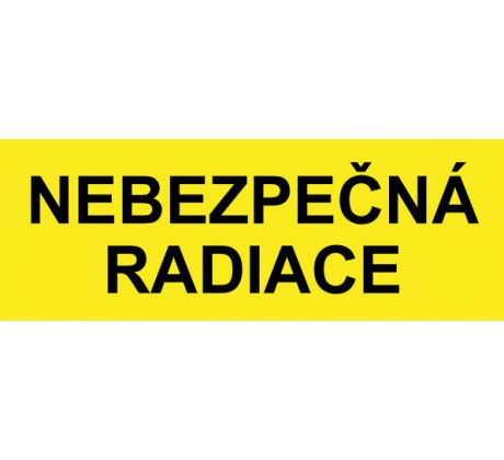 Samostatná textová značka - Nebezpečná radiace