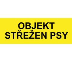 Samostatná textová značka - Objekt střežen psy