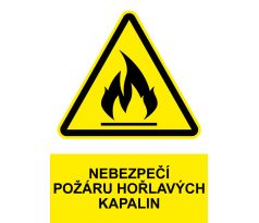 Samostatná značka - Nebezpečí požáru hořlavých kapalin