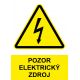 Samostatná značka - Pozor - Elektrický zdroj