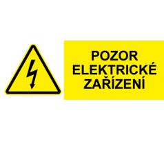 Samostatná značka - Pozor - Elektrické zařízení
