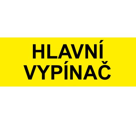 Samostatná značka - Hlavní vypínač