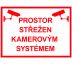 Samostatná značka - Prostor střežen kamerovým systémem Samolepka 150x210mm