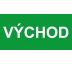Samostatná textová značka - Východ Plast 3mm 210x150mm