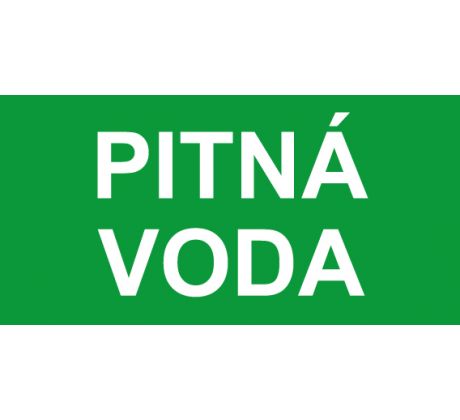 Samostatná textová značka - Pitná voda