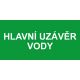 Samostatná textová značka - Hlavní uzávěr vody