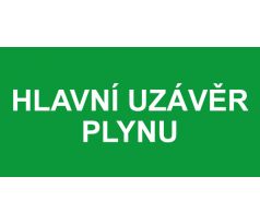 Samostatná textová značka - Hlavní uzávěr plynu