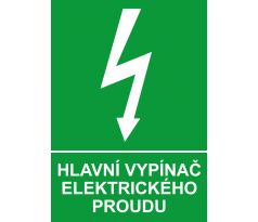 Samostatná značka - Hlavní vypínač elektrického proudu