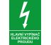 Samostatná značka - Hlavní vypínač elektrického proudu Samolepka 150x210mm