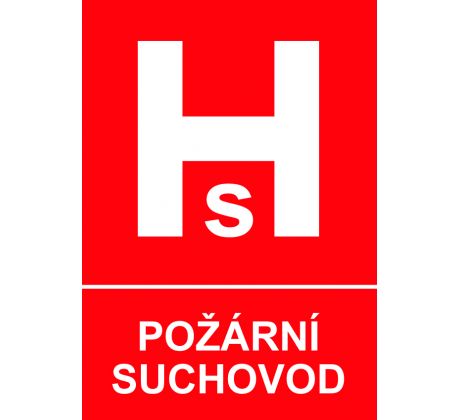 Samostatná značka - Požární suchovod