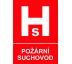 Samostatná značka - Požární suchovod Samolepka 74x105mm