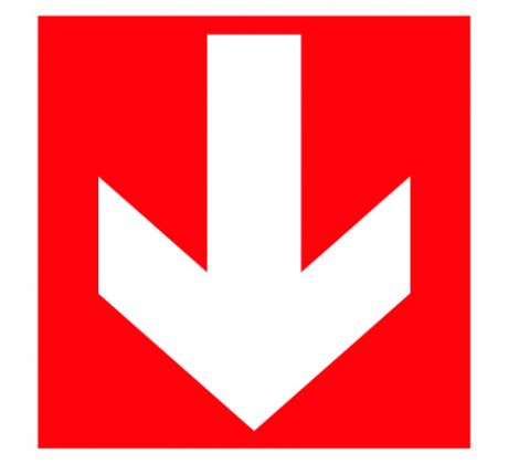 Samostatná značka symbolu - Směrová šipka dolů