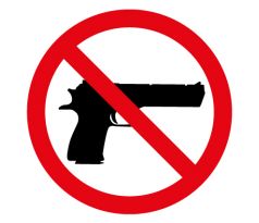 Samostatná značka symbolu - Zákaz vstupu se zbraní