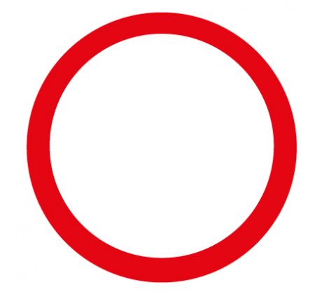 Samostatná značka symbolu - Zákaz vjezdu