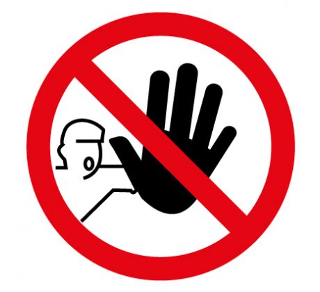 Samostatná značka symbolu - Nepovolaným vstup zakázán