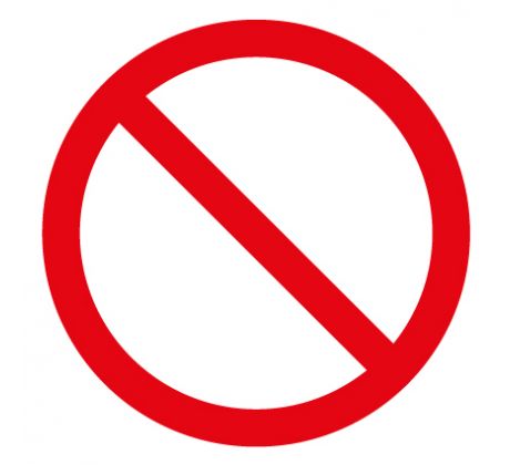 Samostatná značka symbolu - Zákaz