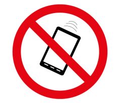 Samostatná značka symbolu - Zákaz používání mobilního telefonu