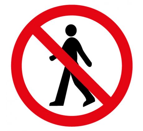 Samostatná značka symbolu - Zákaz vstupu