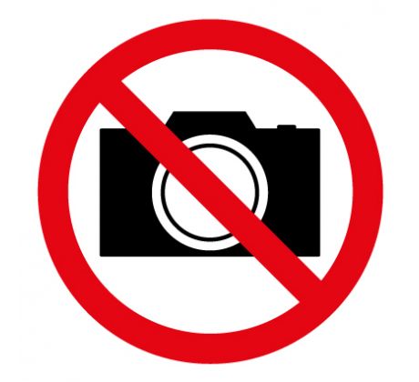 Samostatná značka symbolu - Zákaz fotografování