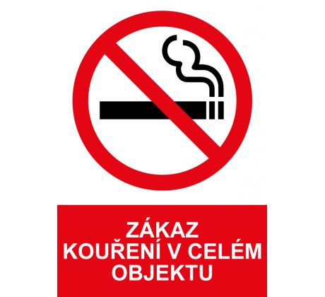 Samostatná značka - Zákaz kouření v celém objektu