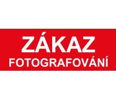 Samostatná textová značka - Zákaz fotografování