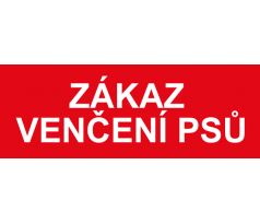 Samostatná textová značka - Zákaz venčení psů